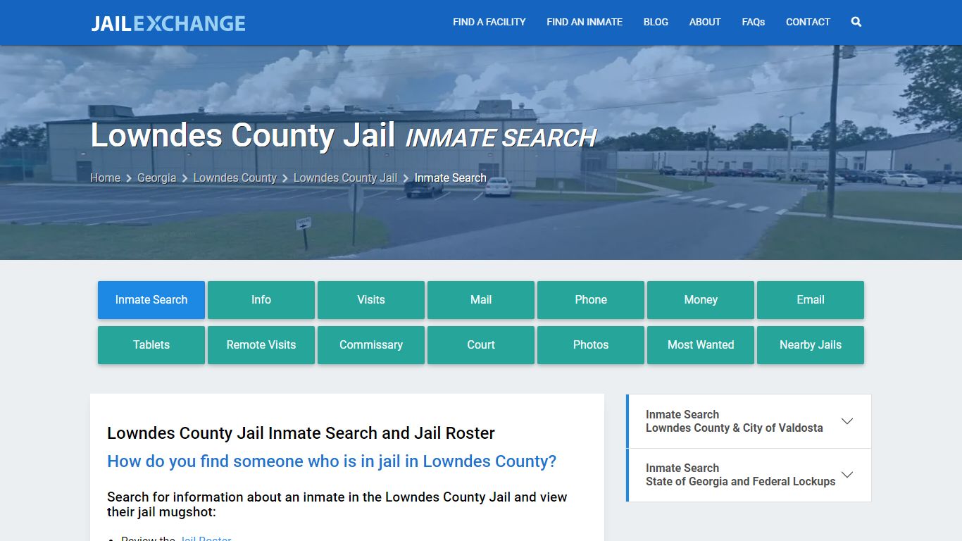 Inmate Search: Roster & Mugshots - Lowndes County Jail, GA